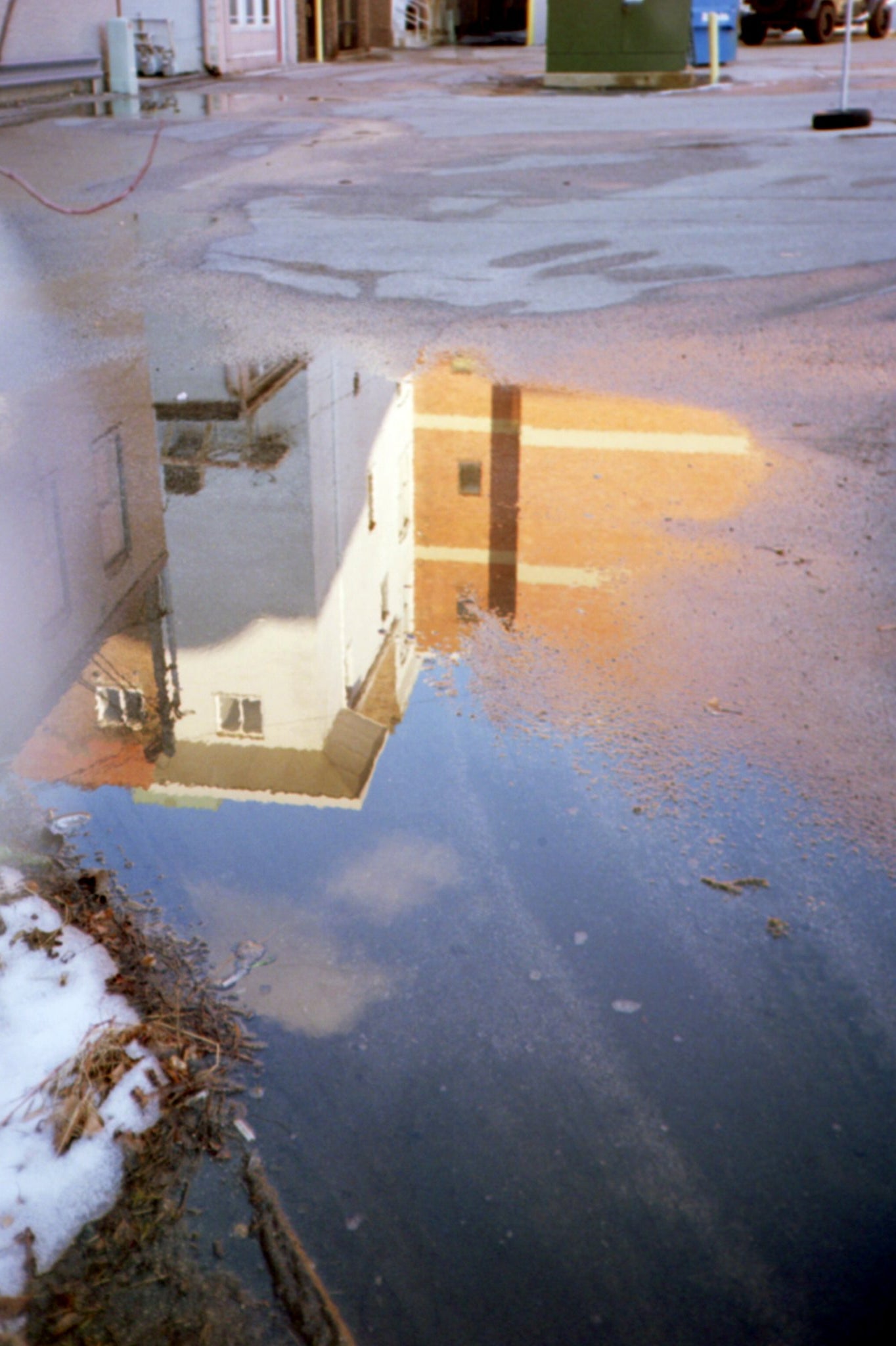 Puddle Reflection Original Framed Art